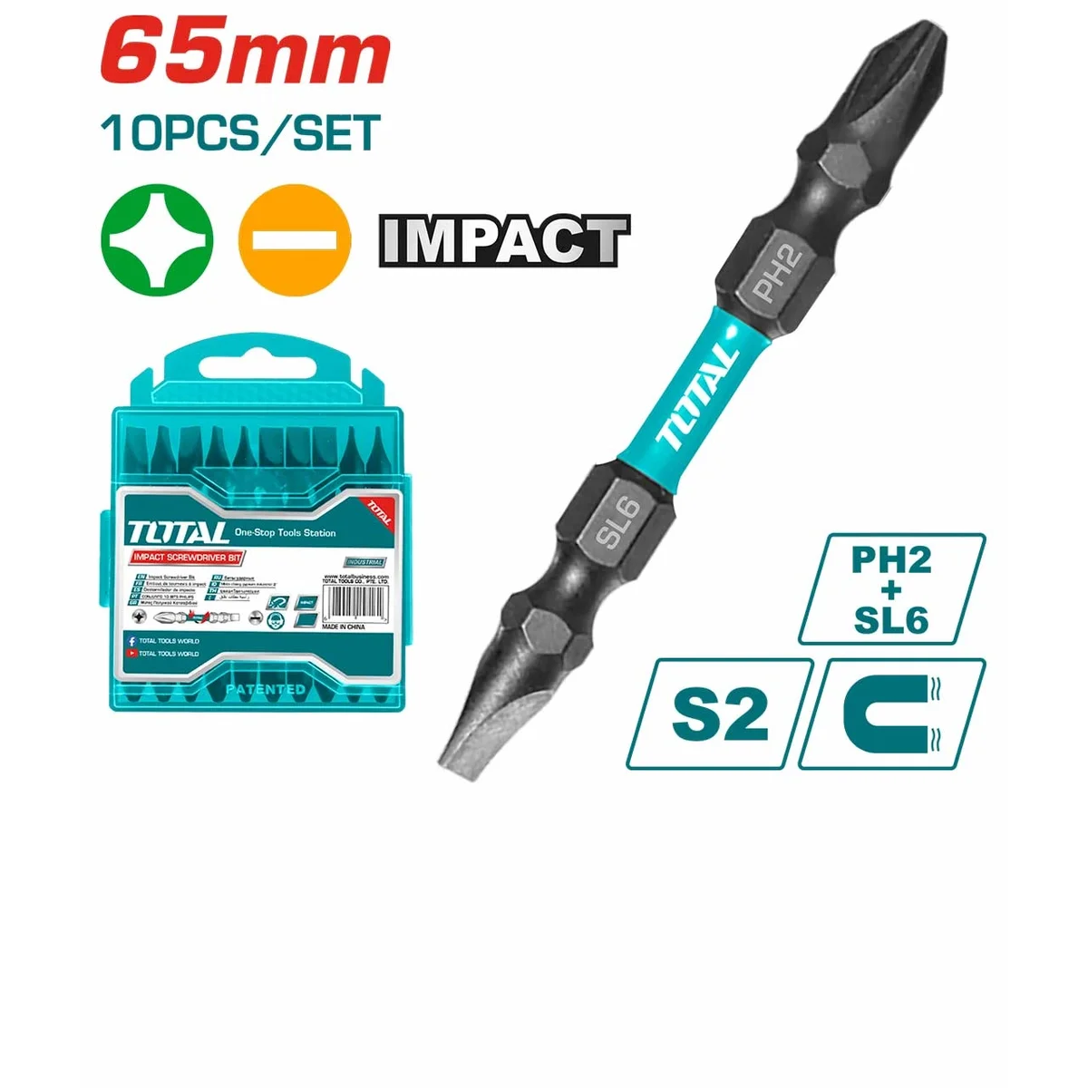 TACIM16HL133 10 ცალი დარტყმითი ბიტი