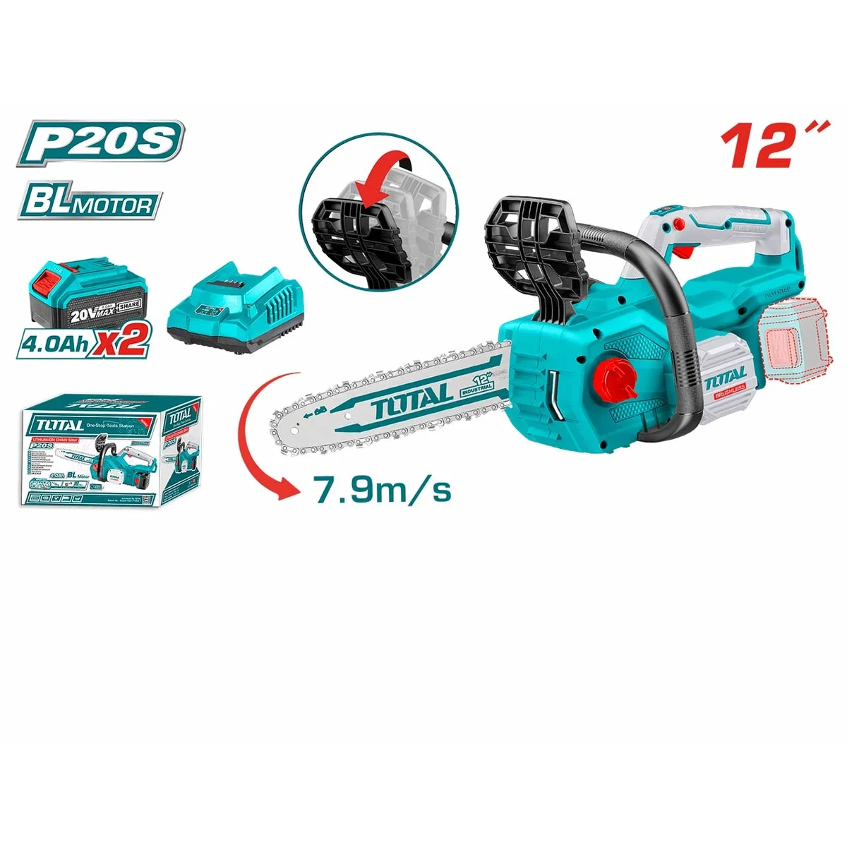 TGSLI201286 Li-ion ჯაჭვური ხერხი
