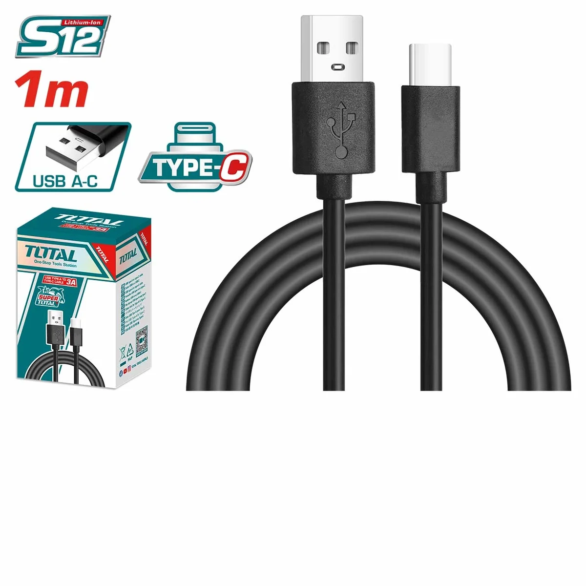 TIUCC01 USB კაბელი Type-A – Type-C