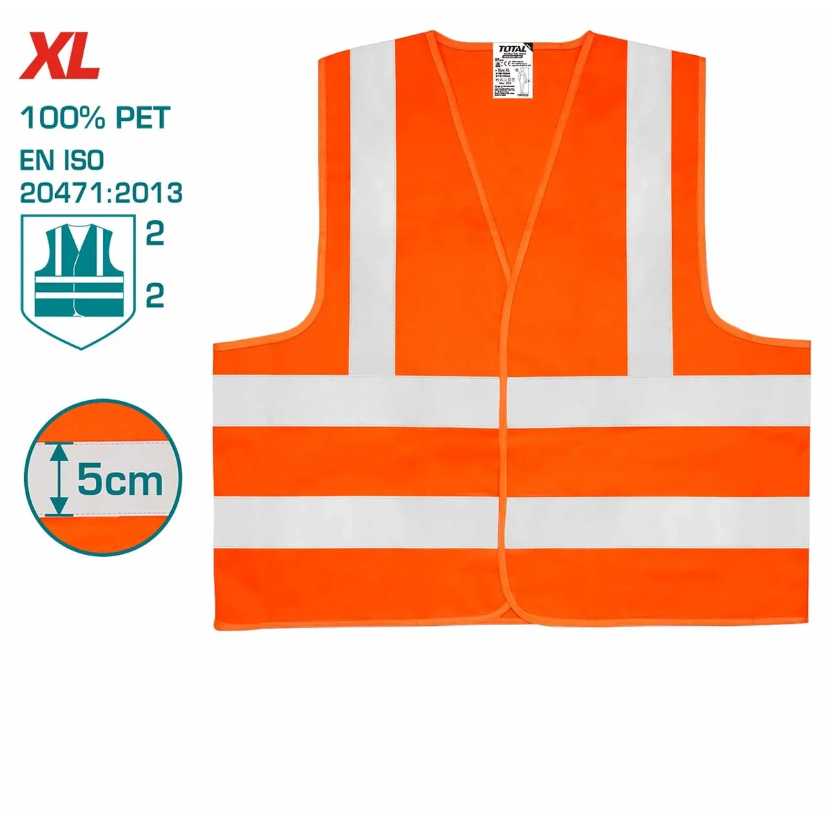 TSP503 ნარინჯისფერი ამრეკლავი ჟილეტი